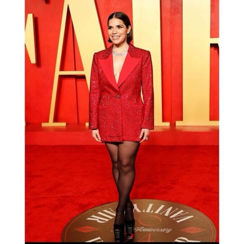Anthropologie Red Sequin Women's Blazer Dress Size 4p - Picture 4 of 13